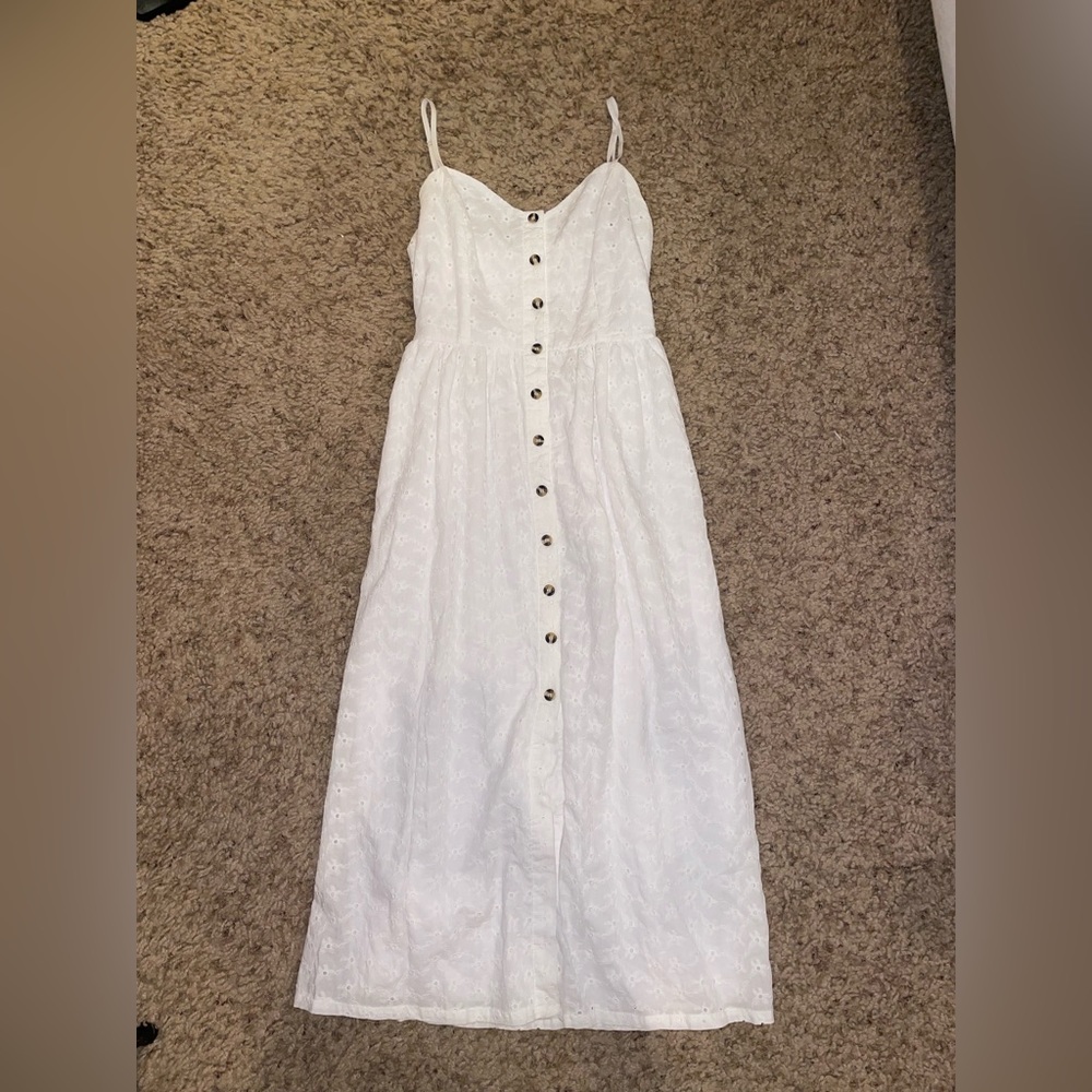 Honey and Rosie white button dress size XS